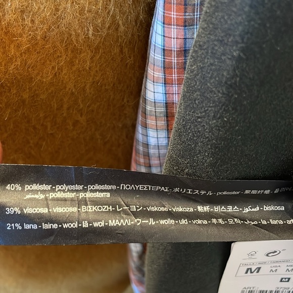 Zara Wool Blend Plaid Scarf - Picture 6 of 6